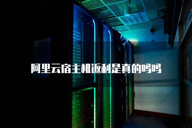 阿里云宿主机返利是真的吗吗
