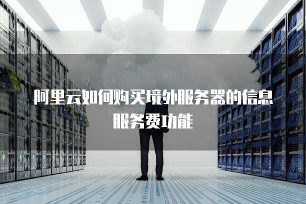 阿里云如何购买境外服务器的信息服务费功能