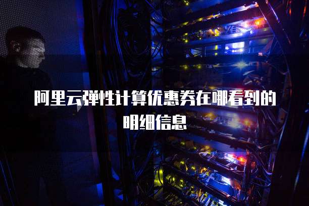 阿里云弹性计算优惠券在哪看到的明细信息