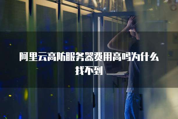 阿里云高防服务器费用高吗为什么找不到