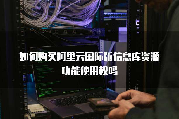 如何购买阿里云国际版信息库资源功能使用权吗