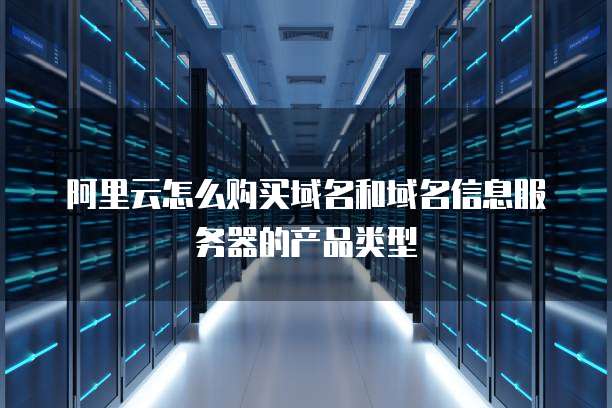 阿里云怎么购买域名和域名信息服务器的产品类型