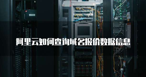 阿里云如何查询域名报价数据信息