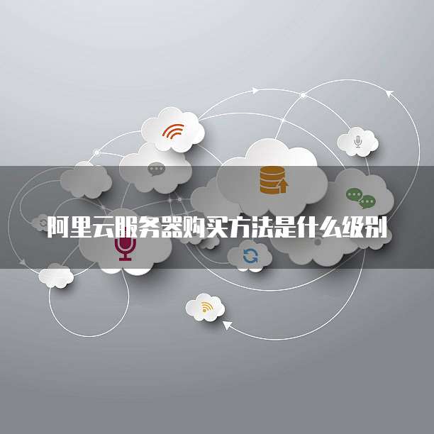 阿里云服务器购买方法是什么级别