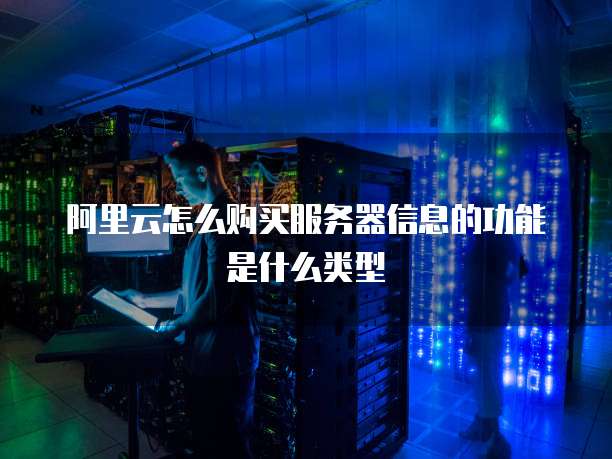 阿里云怎么购买服务器信息的功能是什么类型