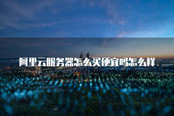 阿里云服务器怎么买便宜吗怎么样