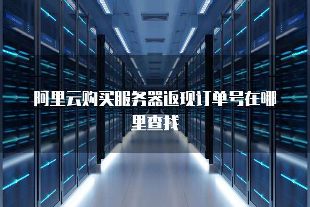 阿里云购买服务器返现订单号在哪里查找