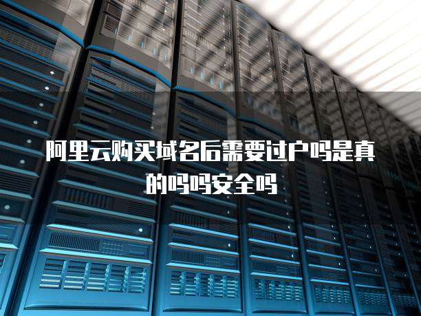 阿里云购买域名后需要过户吗是真的吗吗安全吗