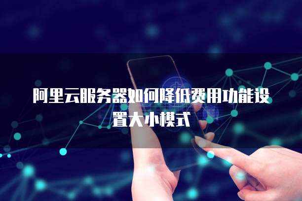阿里云服务器如何降低费用功能设置大小模式