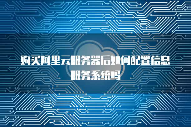 购买阿里云服务器后如何配置信息服务系统吗