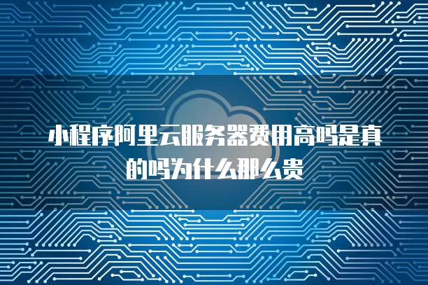 小程序阿里云服务器费用高吗是真的吗为什么那么贵