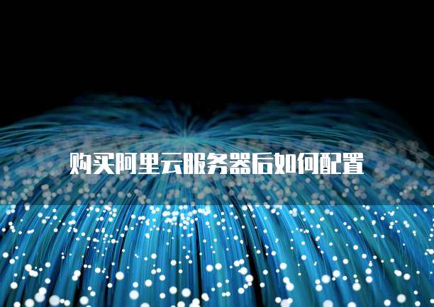 购买阿里云服务器后如何配置