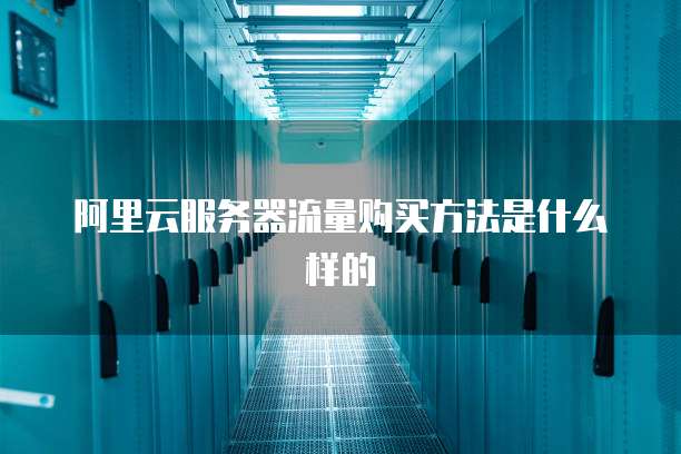 阿里云服务器流量购买方法是什么样的