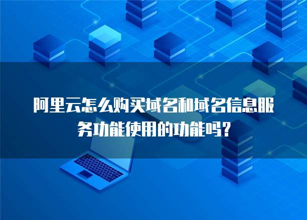 阿里云怎么购买域名和域名信息服务功能使用的功能吗?