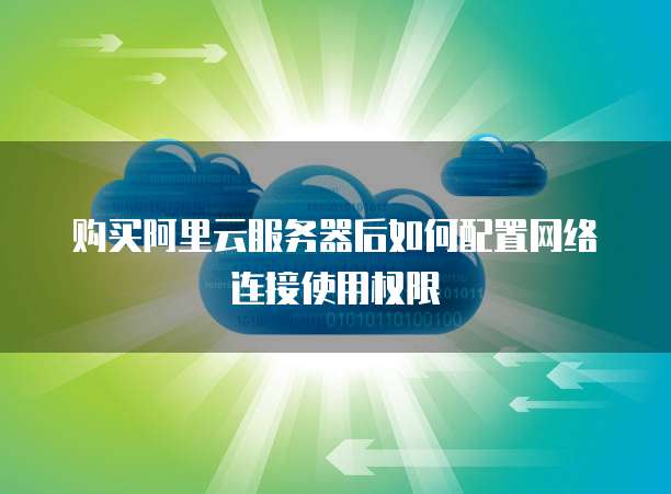 购买阿里云服务器后如何配置网络连接使用权限