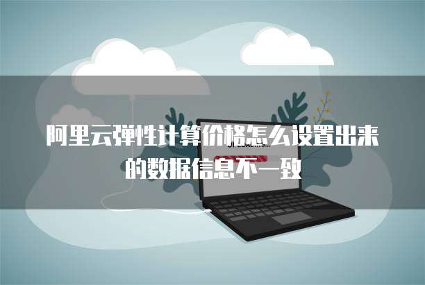 阿里云弹性计算价格怎么设置出来的数据信息不一致