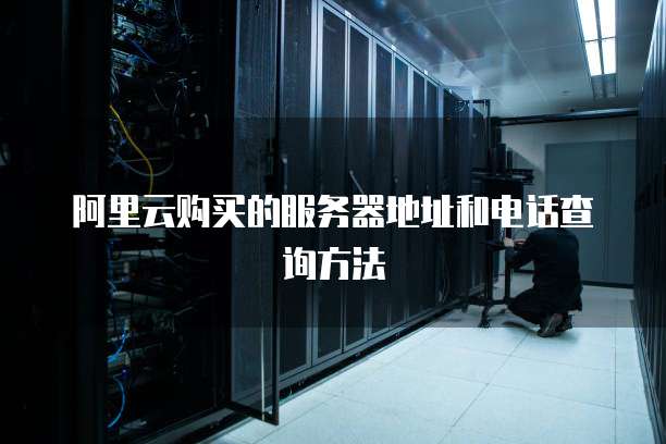 阿里云购买的服务器地址和电话查询方法