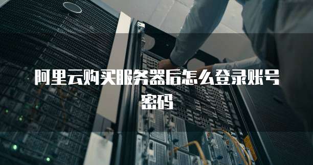 阿里云购买服务器后怎么登录账号密码
