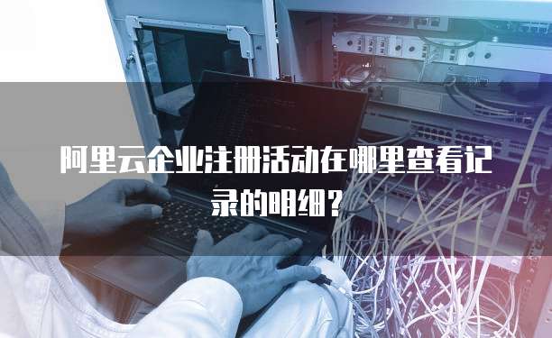 阿里云企业注册活动在哪里查看记录的明细?
