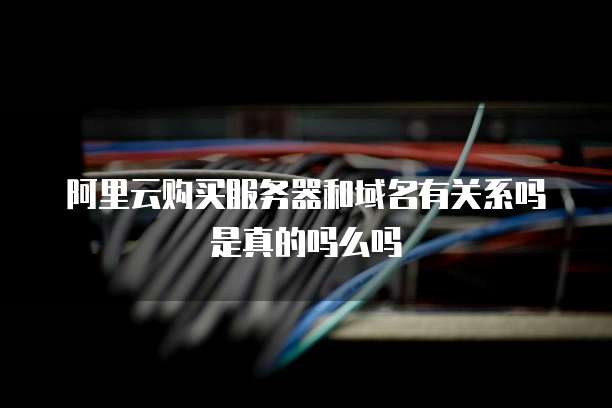 阿里云购买服务器和域名有关系吗是真的吗么吗