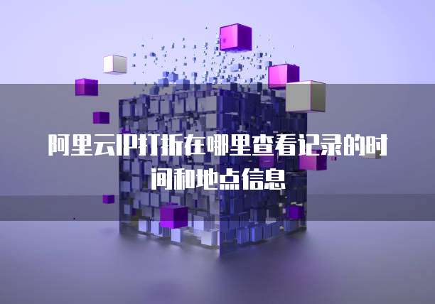 阿里云IP打折在哪里查看记录的时间和地点信息