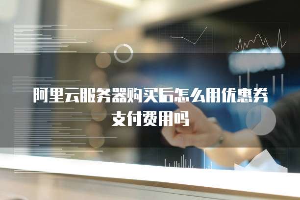 阿里云服务器购买后怎么用优惠券支付费用吗
