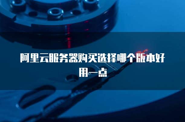 阿里云服务器购买选择哪个版本好用一点