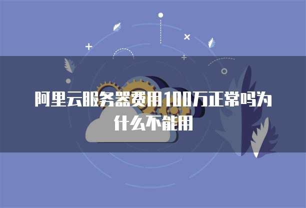 阿里云服务器费用100万正常吗为什么不能用