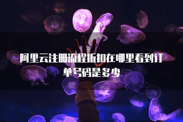 阿里云注册流程折扣在哪里看到订单号码是多少