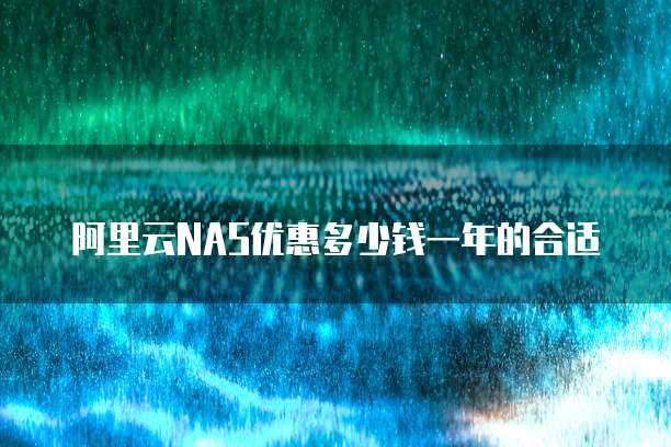 阿里云NAS优惠多少钱一年的合适
