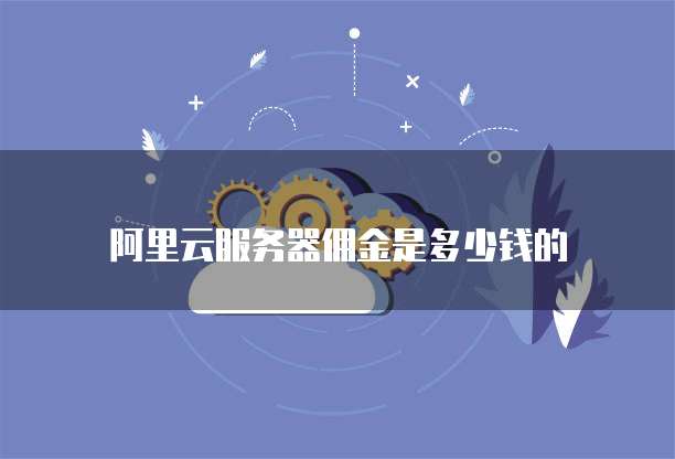 阿里云服务器佣金是多少钱的
