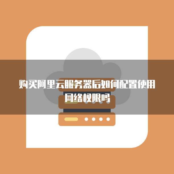 购买阿里云服务器后如何配置使用网络权限吗