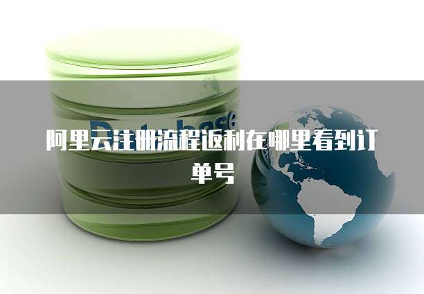 阿里云注册流程返利在哪里看到订单号