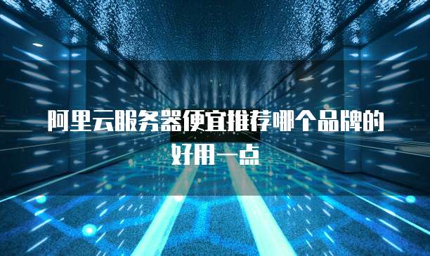 阿里云服务器便宜推荐哪个品牌的好用一点