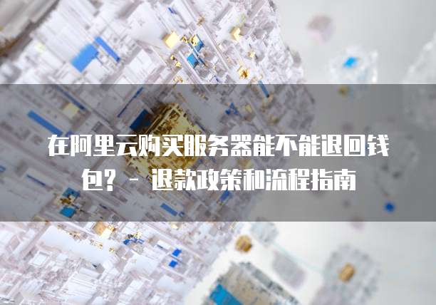 在阿里云购买服务器能不能退回钱包? - 退款政策和流程指南