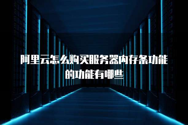 阿里云怎么购买服务器内存条功能的功能有哪些