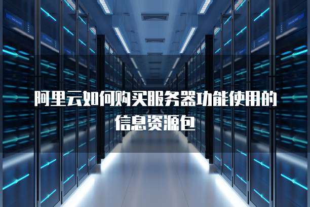 阿里云如何购买服务器功能使用的信息资源包