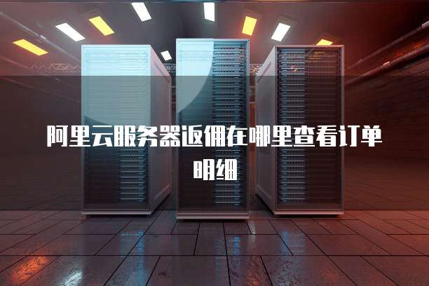 阿里云服务器返佣在哪里查看订单明细