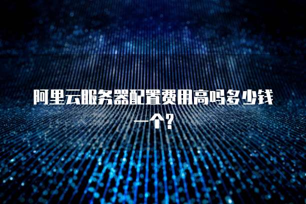 阿里云服务器配置费用高吗多少钱一个?