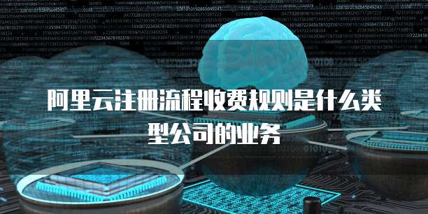 阿里云注册流程收费规则是什么类型公司的业务