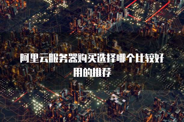 阿里云服务器购买选择哪个比较好用的推荐