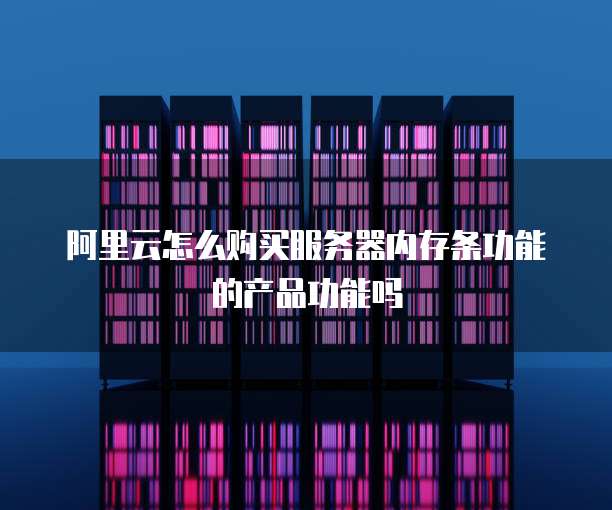 阿里云怎么购买服务器内存条功能的产品功能吗