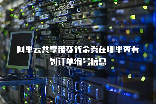 阿里云共享带宽代金券在哪里查看到订单编号信息