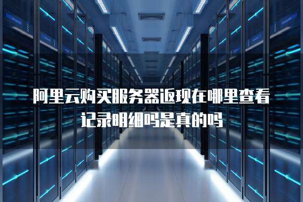 阿里云购买服务器返现在哪里查看记录明细吗是真的吗