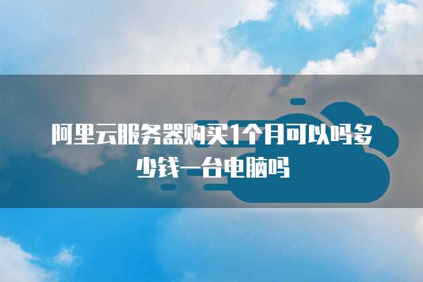 阿里云服务器购买1个月可以吗多少钱一台电脑吗
