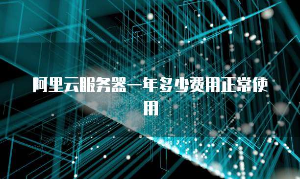 阿里云服务器一年多少费用正常使用