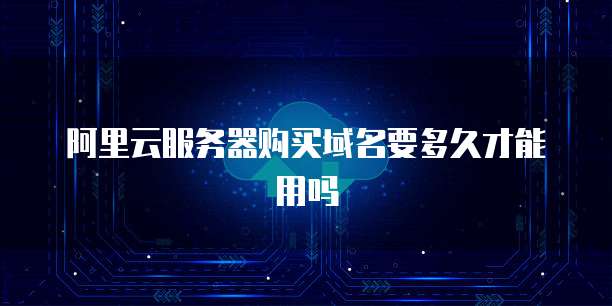阿里云服务器购买域名要多久才能用吗
