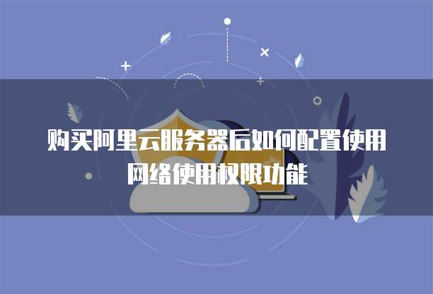 购买阿里云服务器后如何配置使用网络使用权限功能