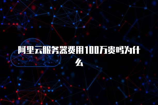 阿里云服务器费用100万贵吗为什么