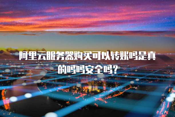 阿里云服务器购买可以转账吗是真的吗吗安全吗?